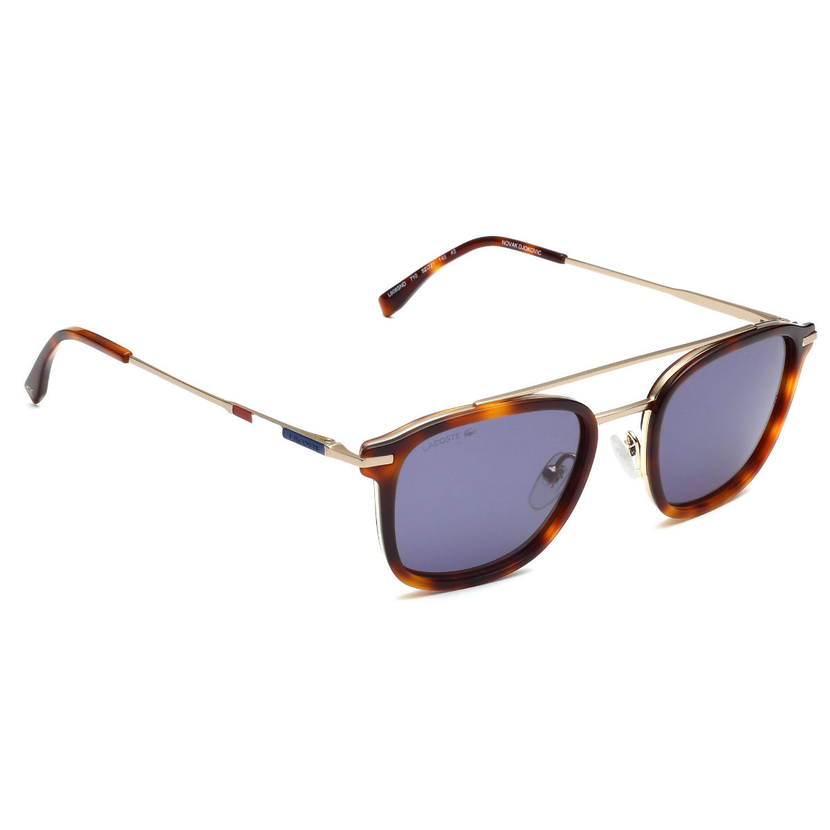 LACOSTE-L805SA-024 Unisex Gold Mirror Square Sunglasses | WatchLocker